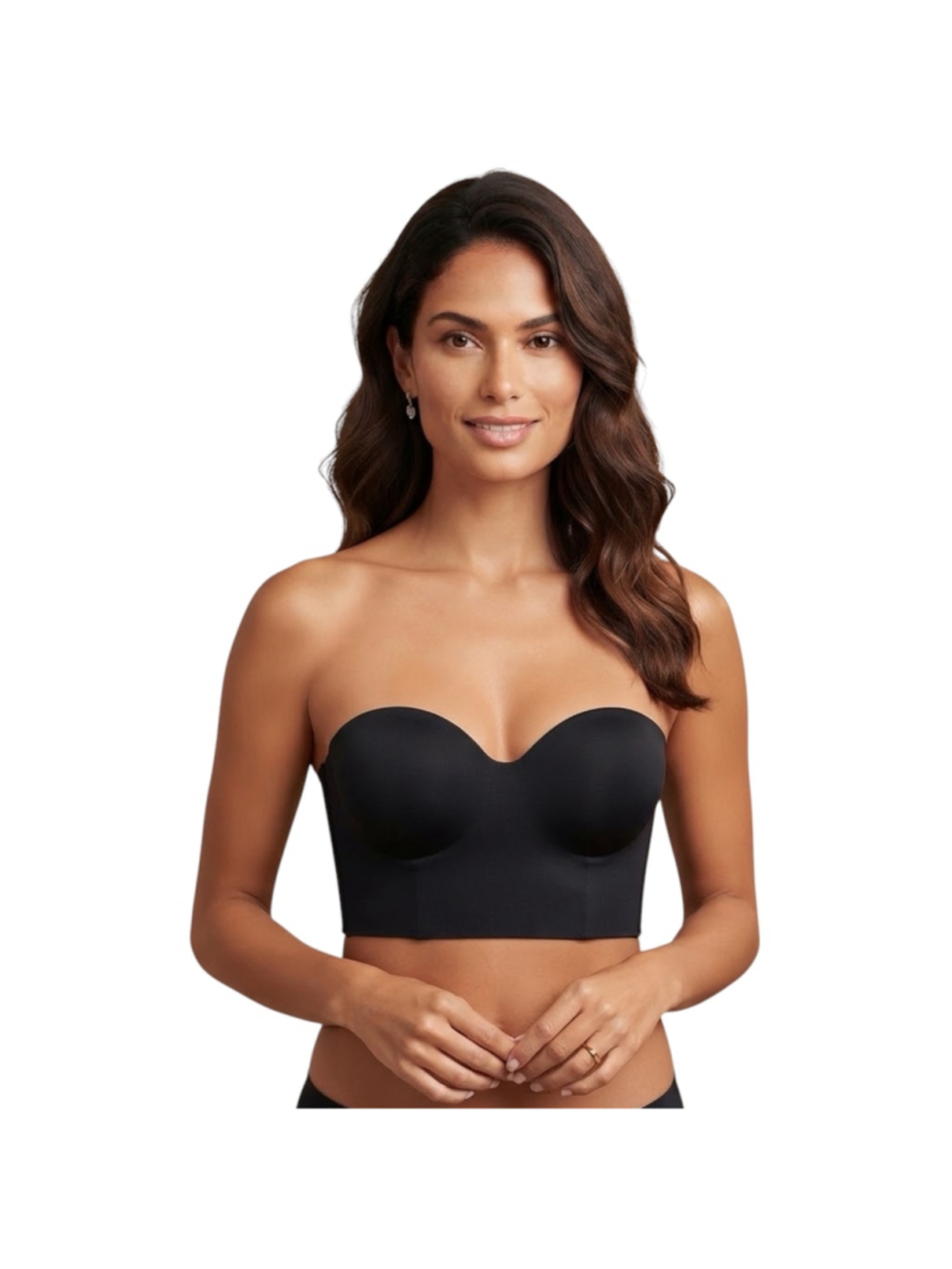 HSIA Black Longline Strapless Convertible Corset Bra 44D NWT